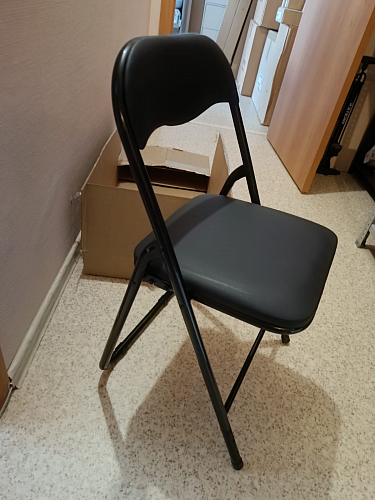 Стул на металлокаркасе Fold 1 складной black / black фото покупателя 1